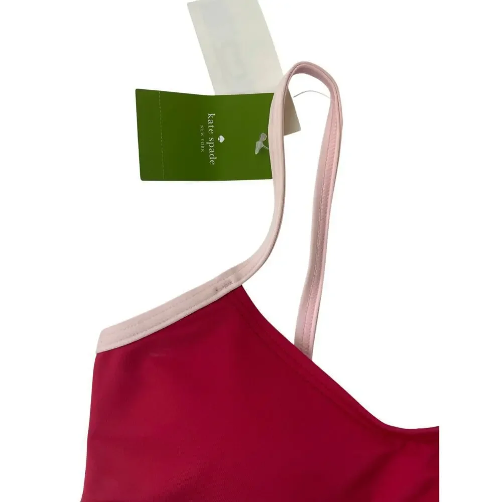 Kate Spade Bikini Top Padded Rose Pink Bows Details Sz XS Preppy Coquette - Picture 10 of 11